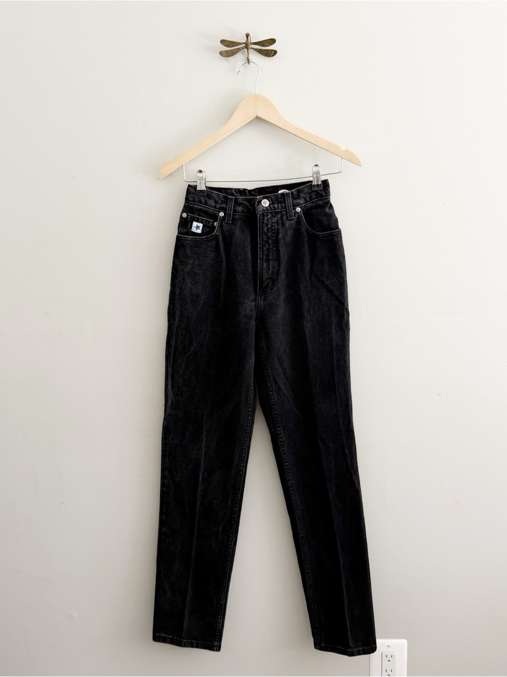 Rockies Vintage 90s Black High Waisted Tapered Leg Jeans